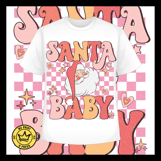 Retro Santa Baby Christmas - DTF Transfer