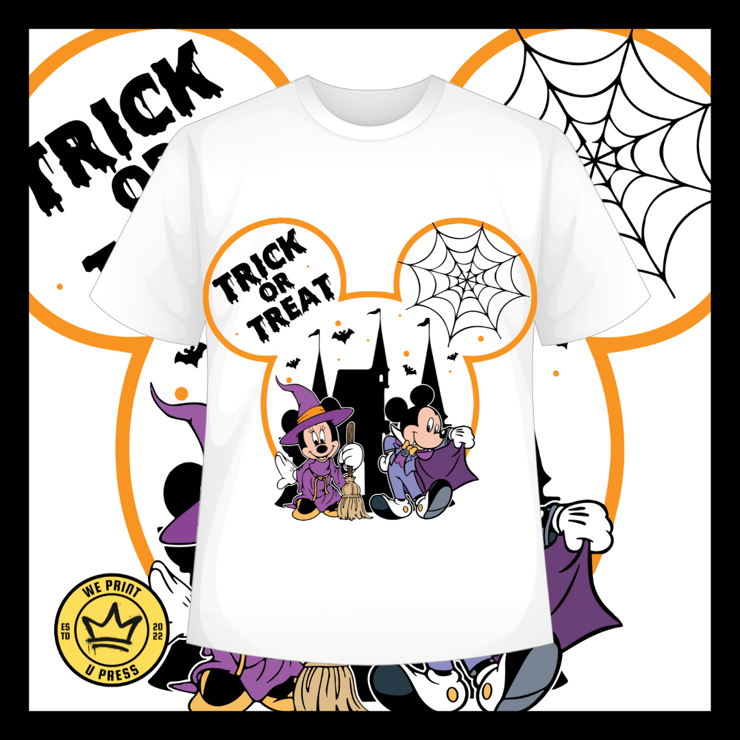 Black Trick and Treat Halloween - DTF Transfer