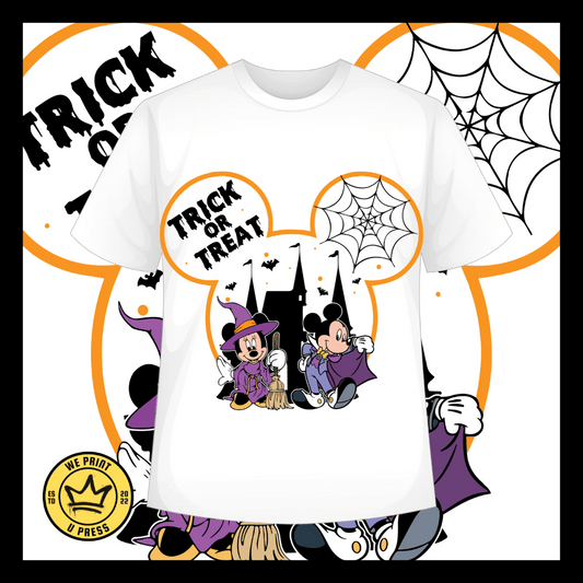 Black Trick and Treat Halloween - DTF Transfer