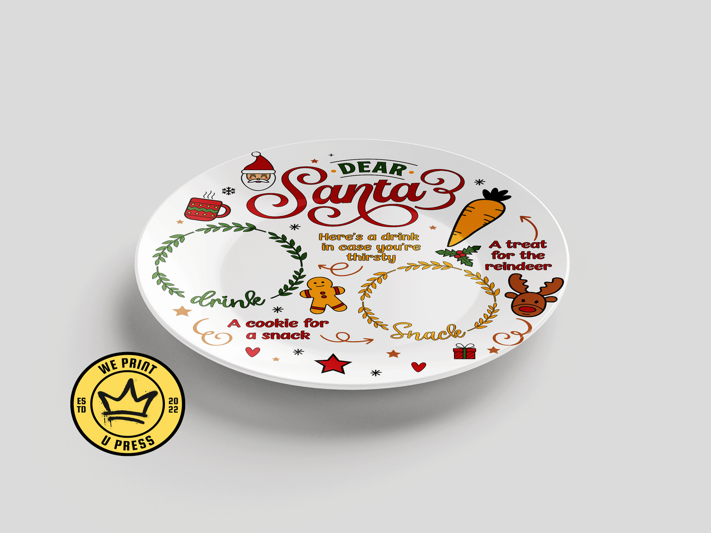 Pre-made Santa Plate